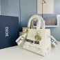 Romantic Paris Medium Lady D-Lite Bag White D-Lace Embroidery