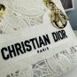Romantic Paris Medium Lady D-Lite Bag White D-Lace Embroidery