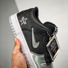 2024 supreme x  sb dunk low metallic silver black