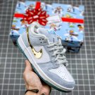 2024 sean cliver x  sb dunk low whitepsychic bluemetallic gold