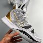 Men & Women nike kyrie 7 white black metallic gold