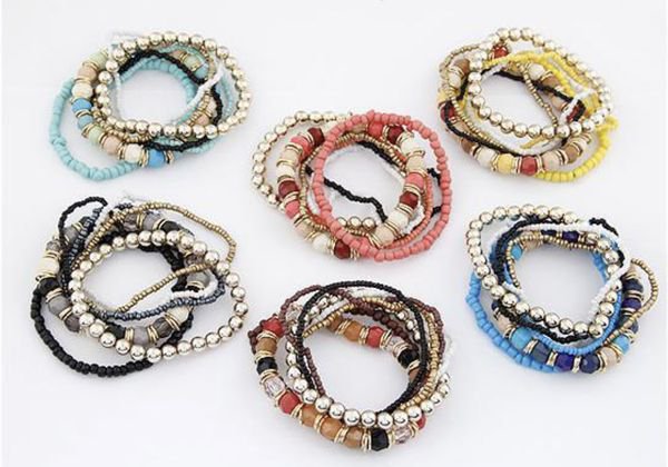Spring Beaded Bracelet Sets