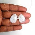 Natural White Rainbow Moonstone Gems, Fancy Shape Gems, Faceted Cabochon Loose Gems, Drilled Gems.