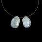 Natural White Rainbow Moonstone Gems, Fancy Shape Gems, Faceted Cabochon Loose Gems, Drilled Gems.