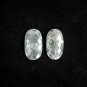 Natural Black Rutilated Quartz Gems, Oval Shape, Faceted Cabochon Rutile Pairs.