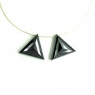 Natural Hematite Gemstone Triangle Shape Gems Faceted Cabochon Gems Black Gray Color Hematite.