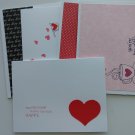Set of 5 Valentines cards