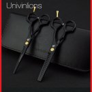 Univinlions Black Japan Hair Scissors Professional Barber Hairdressers Scissors