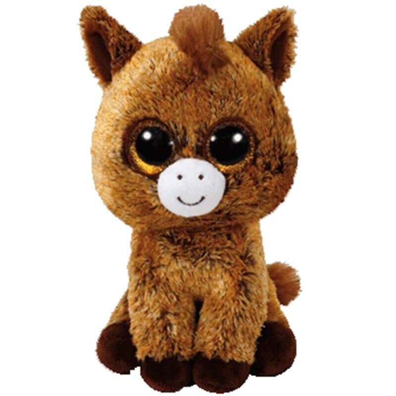 Ty Beanie Boos Stuffed & Plush Animal Colorful Brown Horse Children Toy Kid Doll