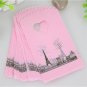 50 Pcs Pink Eiffel Tower Paris France Packaging Bags Plastic Shopping Gift Bags