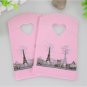 50 Pcs Pink Eiffel Tower Paris France Packaging Bags Plastic Shopping Gift Bags