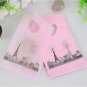 50 Pcs Pink Eiffel Tower Paris France Packaging Bags Plastic Shopping Gift Bags