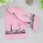 50 Pcs Pink Eiffel Tower Paris France Packaging Bags Plastic Shopping Gift Bags