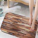 Uneven Wood Pattern Brown Color Bath Mat Toilet WC Antiskid Doormat Bathroom Rug