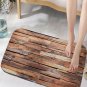 Uneven Wood Pattern Brown Color Bath Mat Toilet WC Antiskid Doormat Bathroom Rug