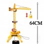 Yellow Tower Crane Toy Remote Control Crane Car Model Kids Engineering Vehicle