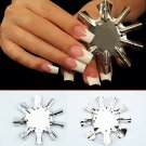 9 Sizes V Shaped Triangle Nail Cutter French Manicure Nail Deep Steel Plate Tool