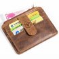 Bullcaptain Brown Men Genuine Leather Wallet Business Card Holder pickup package
