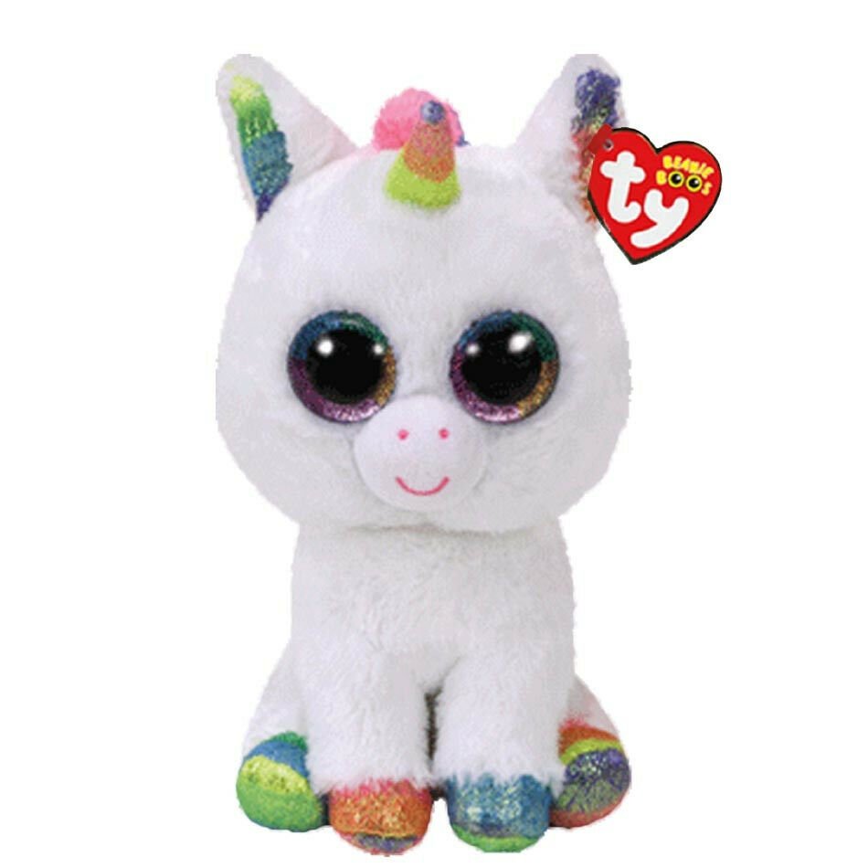 Ty Beanie Boos Stuffed & Plush Animal Colorful White Unicorn Toy Doll With Tag