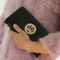 Bogesi Luxury Brand Women Black Yellow Wallet New Female Purse Ladies Phone Coin