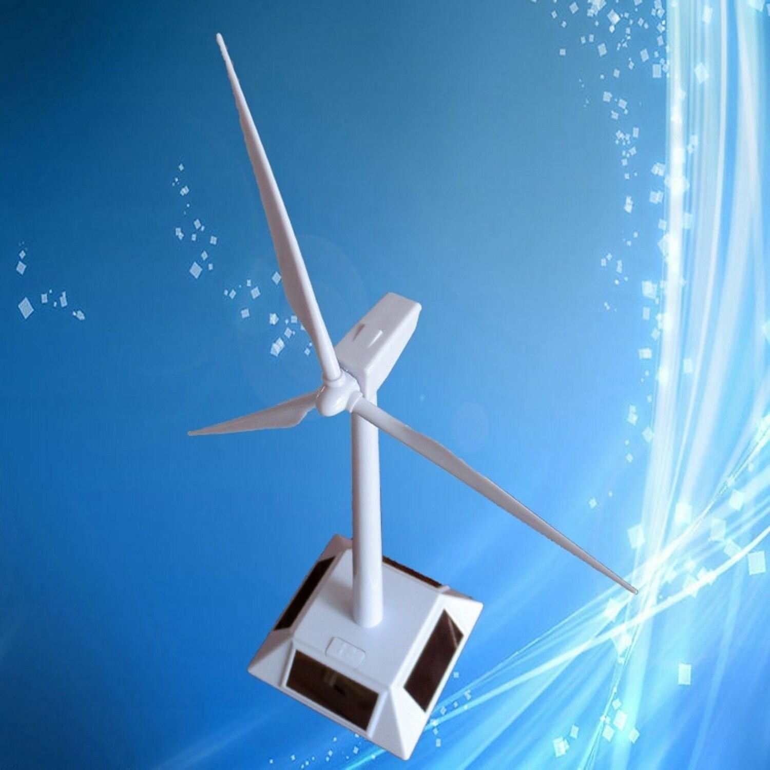 Mini Wind Solar Power Turbine Model Generator Educational Windmill Decoration