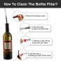 13.7" Wine Beer Bottle Filler Bottling Steel Spring Loaded Home Brewing + Brush