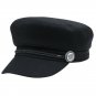 Women Wool Baseball Cap Button Winter Men Hat Octagonal Cap Sun Black Vizor Cap