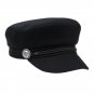 Women Wool Baseball Cap Button Winter Men Hat Octagonal Cap Sun Black Vizor Cap