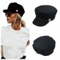 Women Wool Baseball Cap Button Winter Men Hat Octagonal Cap Sun Black Vizor Cap