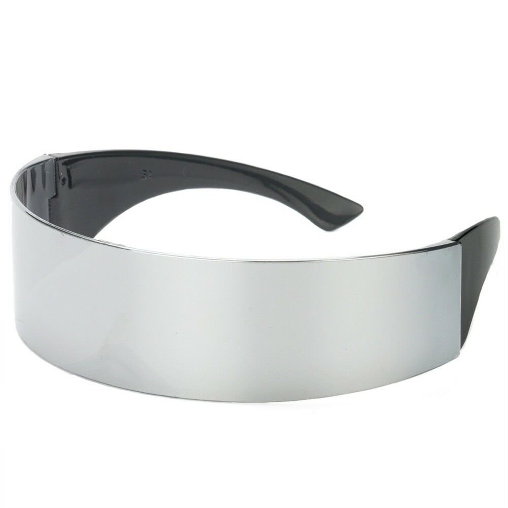 Futuristic Wrap Robot Glasses Shield Costume Party Cyclops Space Alien sunglasse