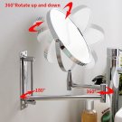 Double Side Wall Mirror Bathroom Shaving Extend Cosmetic Makeup Face Magnifying