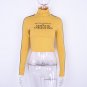 Quentin Tarantino Crop Top Short TShirt Women Long Sleeve Side Stripe Turtleneck