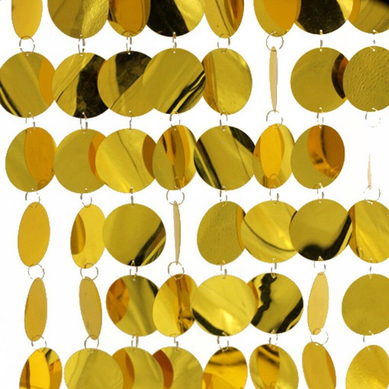 Yellow Round Circle Disco Curtain Festival Party Supplies Decorative Curtains