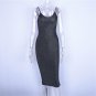 New Spaghetti Slash Neck Backless Sexy Long Dress High Waist Bodycon Black Party