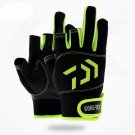 New Green DAIWA Fishing Breathable 3 Fingers Cut WaterProof Sport Hunting Gloves
