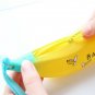 Banana Pencil Case Silicone Yellow Pencilcase Pen Bag Students Makeup Zipper Bag