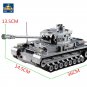 KAZI 1193pcs Building Blocks Military Army Tank Model Soldiers Grey Bricks Tank