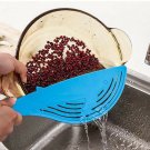 Plastic Rack Rice Fruit Vegetable Handle Wash Colanders Whale Shape Pot Strainer