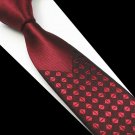 Red GUSLESON Business Skinny Mens Ties Luxury Man Floral Dot Neckties Hombre 6cm