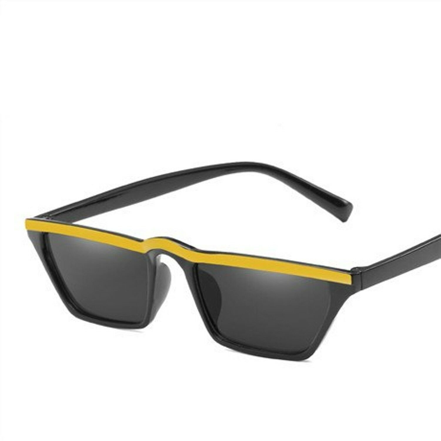 Small Eyewear Women Men Black Yellow Sunglasses Retro Frame Glasses Unisex Uv400