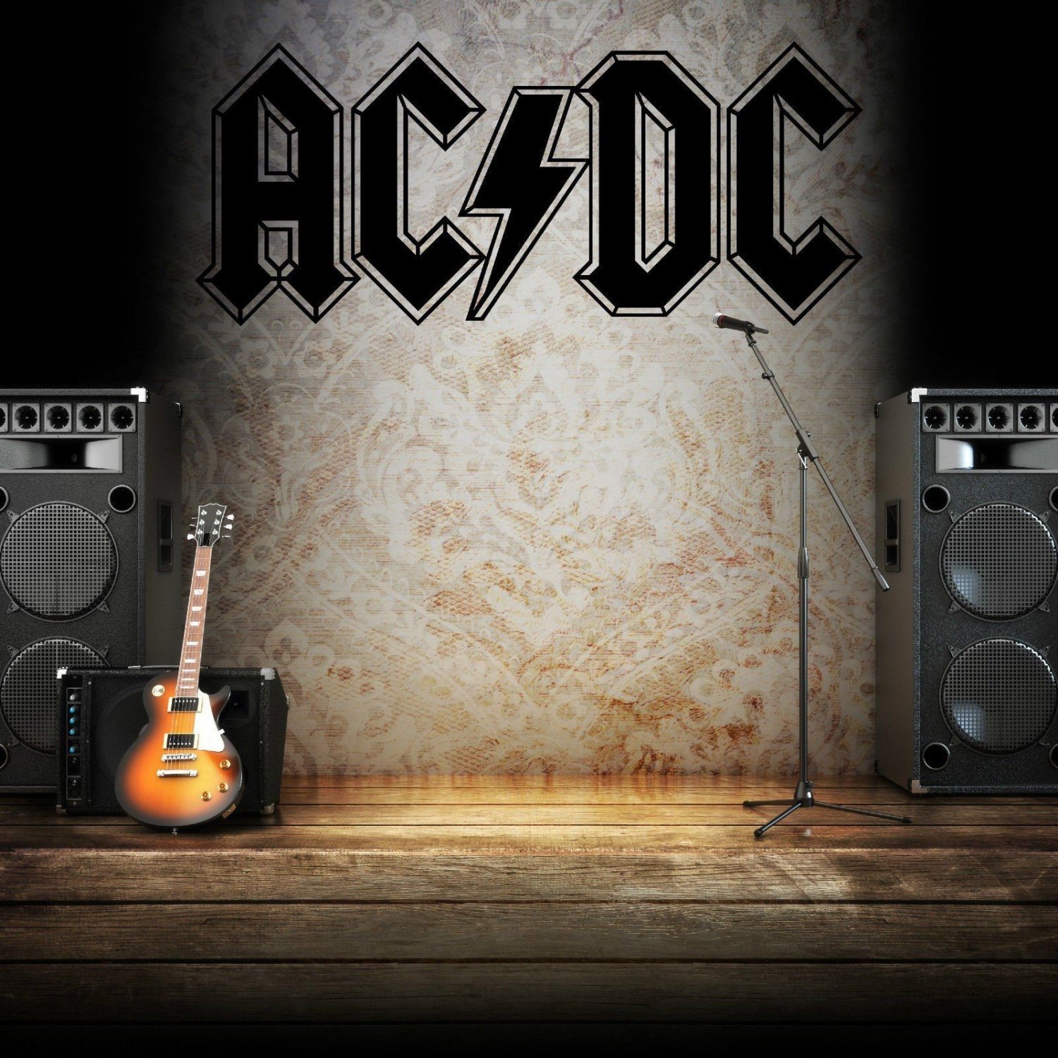 ACDC Music Rock Band Vinyl Wall Room Logo Art Sticker Home House Bedroom Decor
