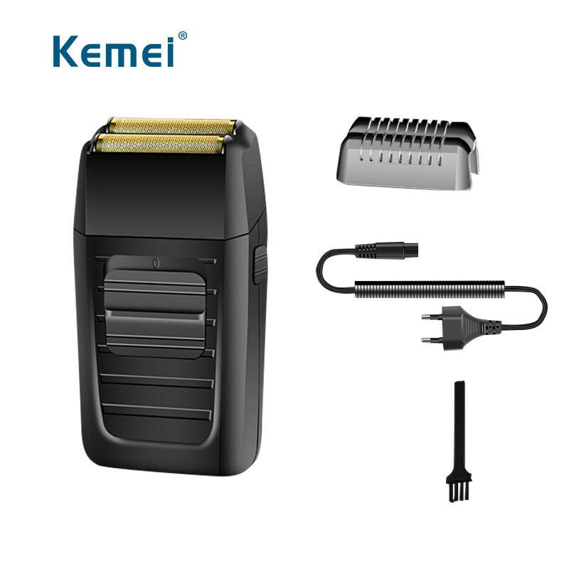 Kemei Men Electric Hair Shaver Double Blade Rechargeable Face Hair Beard Remover