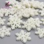 Lucia Crafts 24pcs 2.1CM Transparent White Christmas Snowflake Hanging Ornament