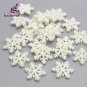Lucia Crafts 24pcs 2.1CM Transparent White Christmas Snowflake Hanging Ornament