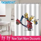 Minions Pattern Shower Curtain Waterproof Bath Bathroom Children Kids Curtains