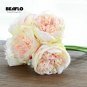 New Bunch European Artificial Flower Fake Peony Bridal Bouquet Christmas Wedding