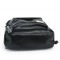 Rose Flower PU Leather Backpack Black Women Girls Vintage Black Teen School Bag