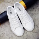 White Women Sneakers Casual Tenis Feminino Lace-up PU Leather Spring Lady Shoes