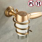 Bronze Antique Wall Mount Hair Dryer Holder Rack Hair Drier Blower Hang Storage