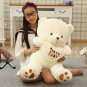 White Beige Big I Love You Teddy Bear Large Stuffed Plush Toy Holding LOVE Heart